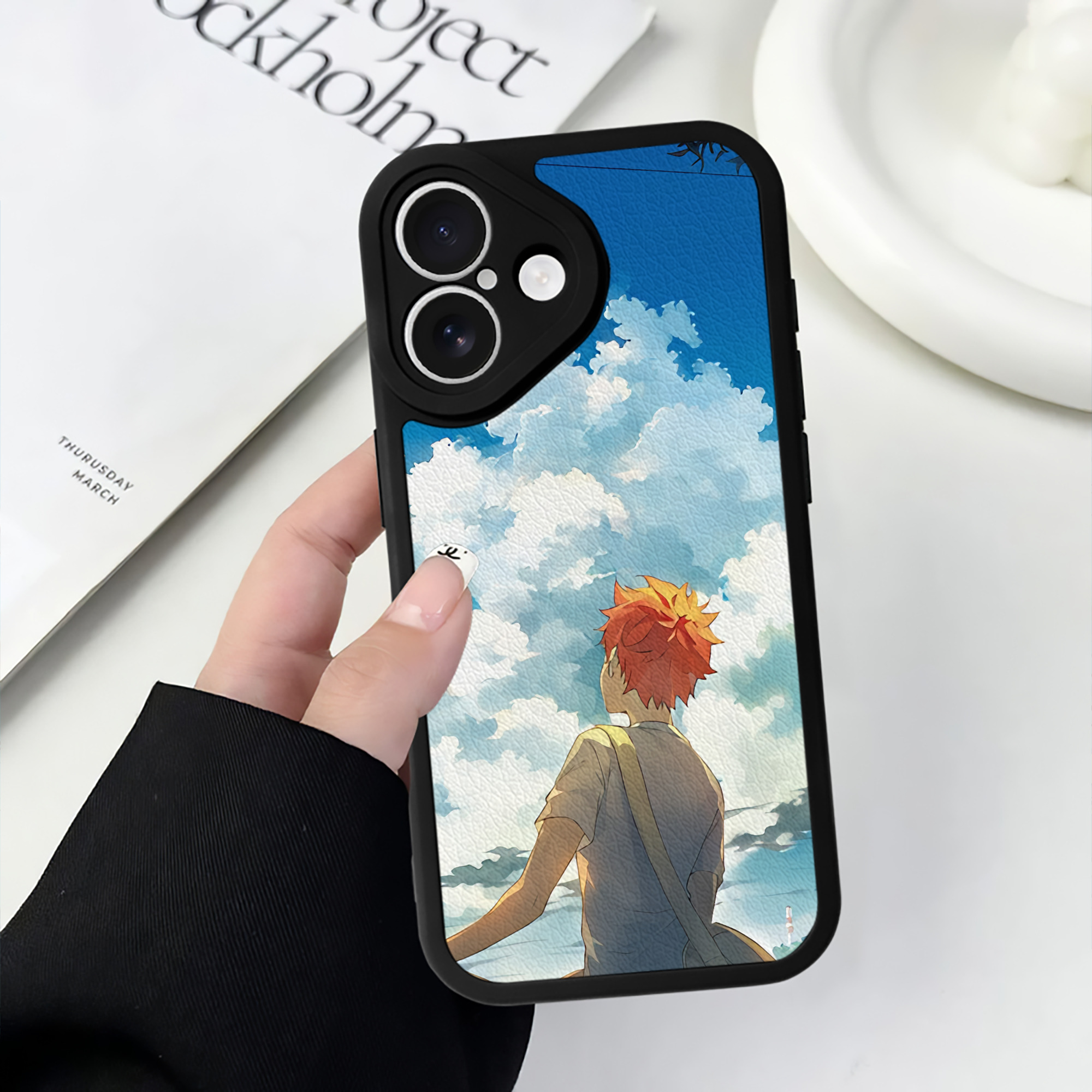 （画像用） ハイキュー!! Haikyu!! 【iPhone 16シリーズ対応】シリコンスマホケース（レザー調） 材質：シリコン